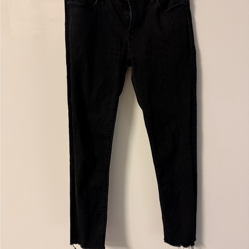Hudson Black Distressed Denim Skinny Jeans